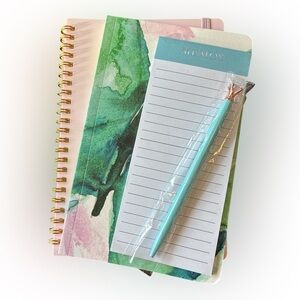 Daily Planner Butterfly Notebook Journal and Memo Pad Set with Pen